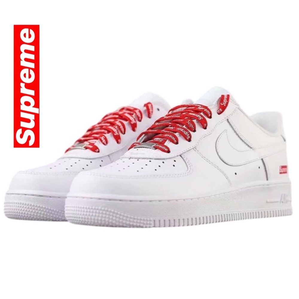 Nike X Supreme Air Force 1 Low Top  "Box Logo White"